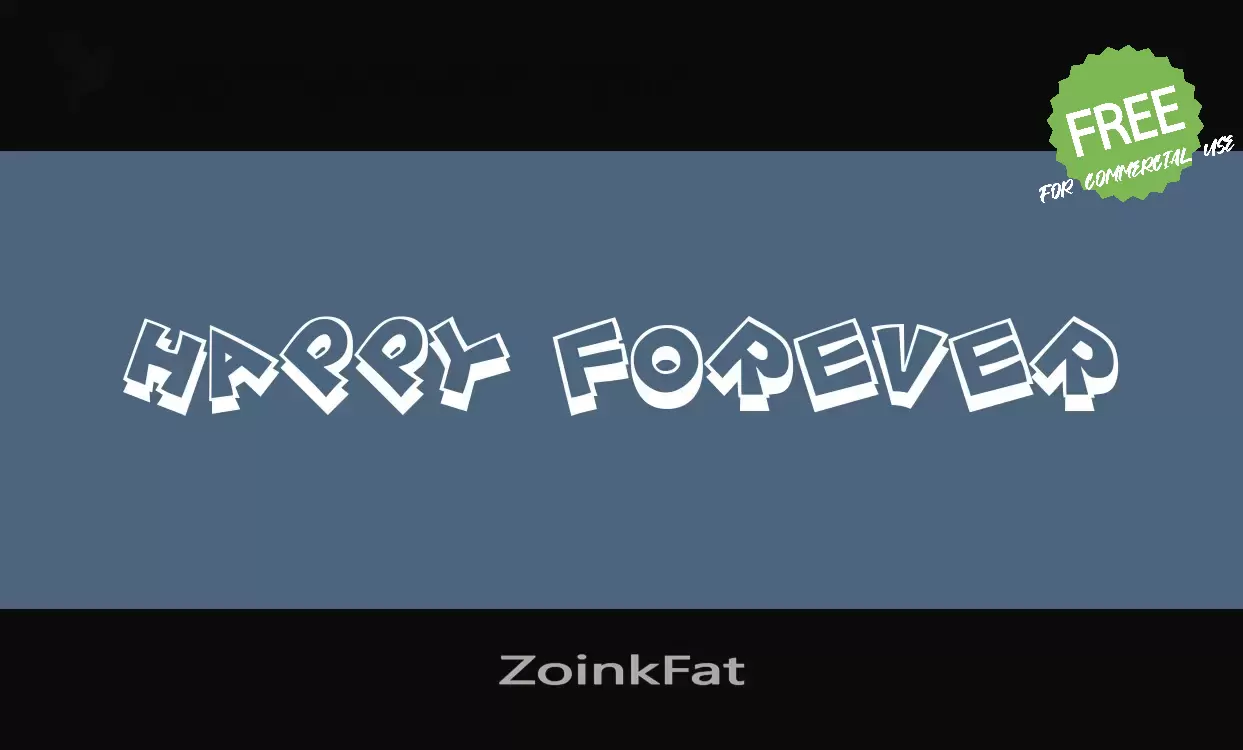 Font Sample of ZoinkFat