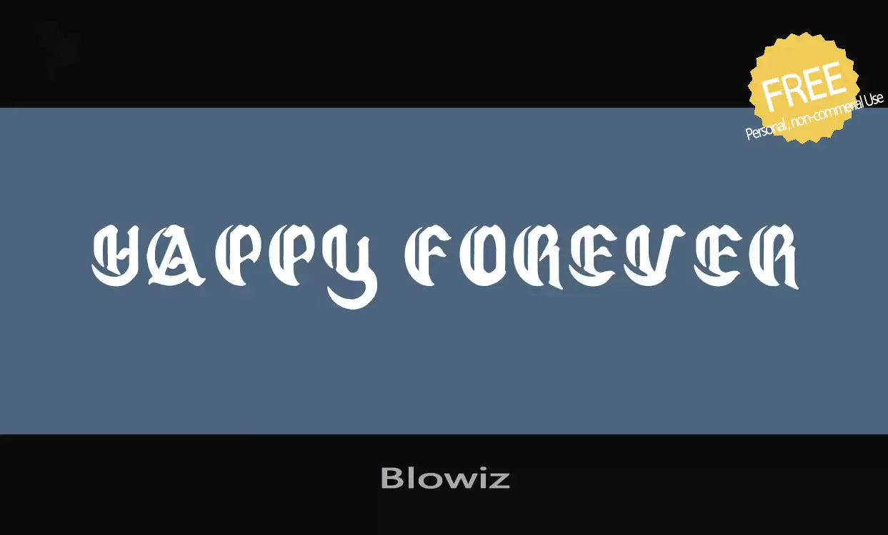 「Blowiz」字体效果图