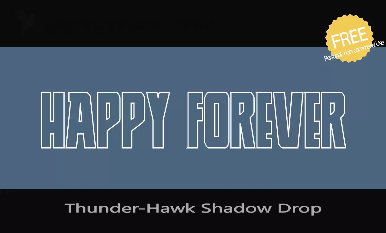 「Thunder-Hawk-Shadow-Drop」字体效果图