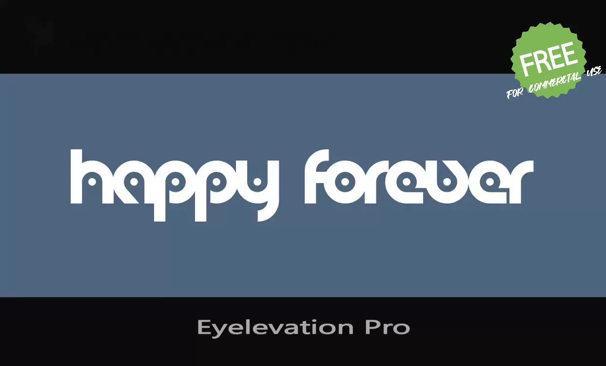 「Eyelevation Pro」字体效果图