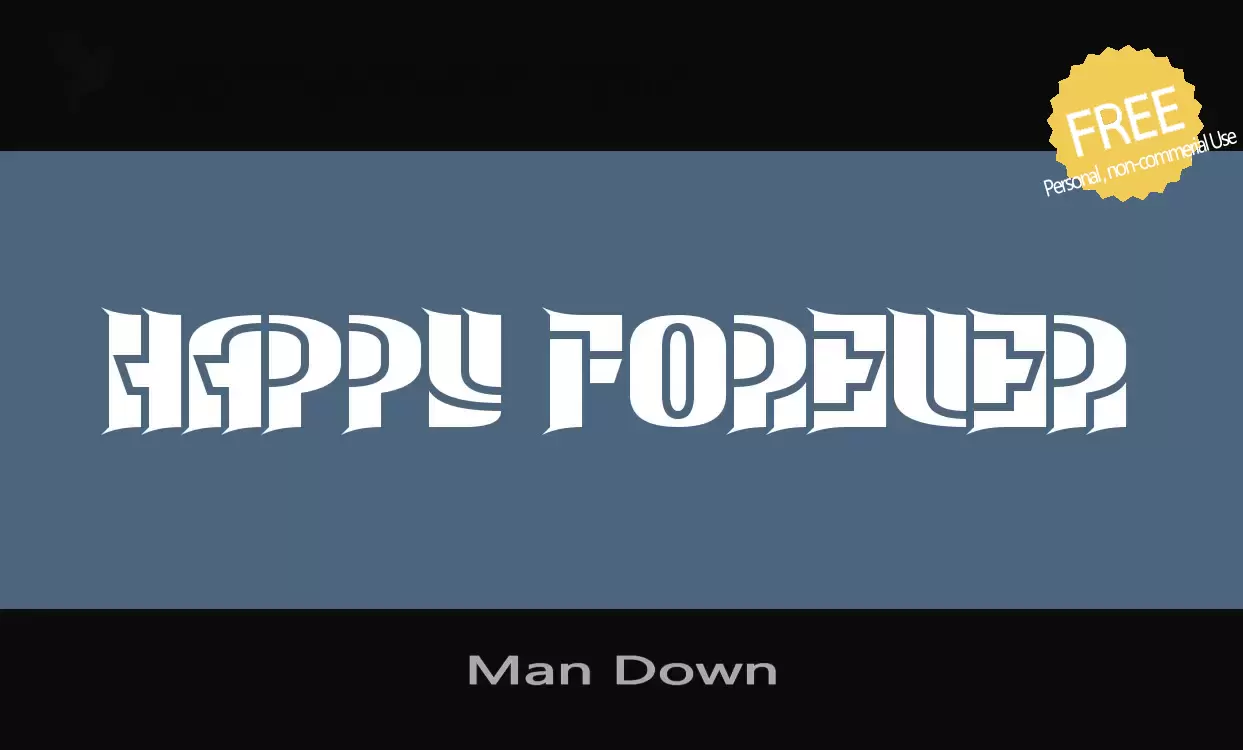 Font Sample of Man-Down