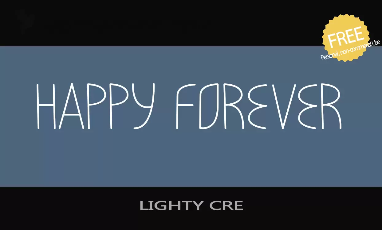 Font Sample of LIGHTY-CRE