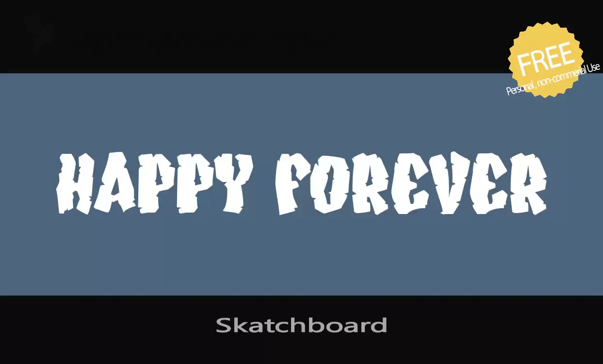 「Skatchboard」字体效果图