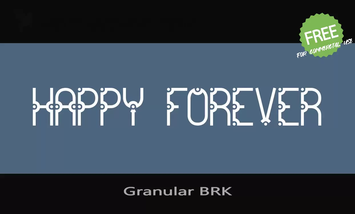 「Granular-BRK」字体效果图