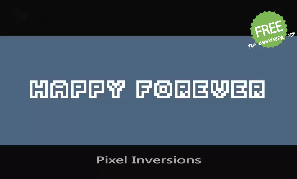 「Pixel-Inversions」字体效果图