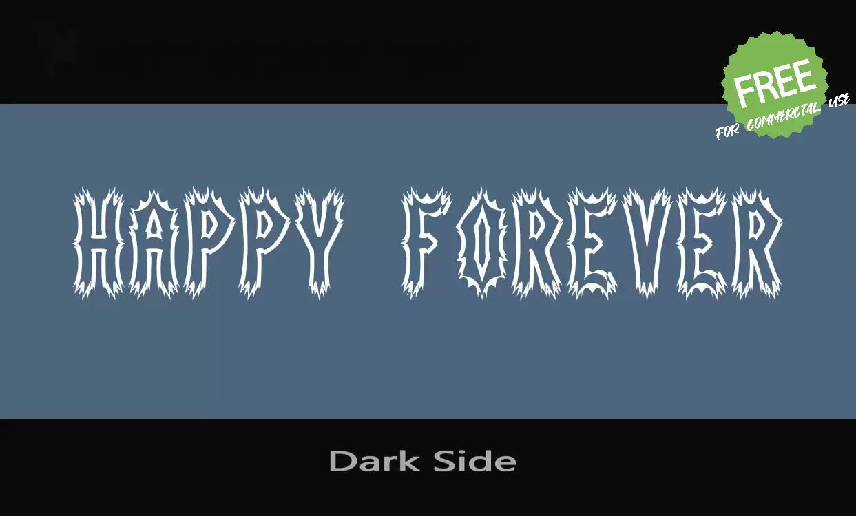 Font Sample of Dark-Side-