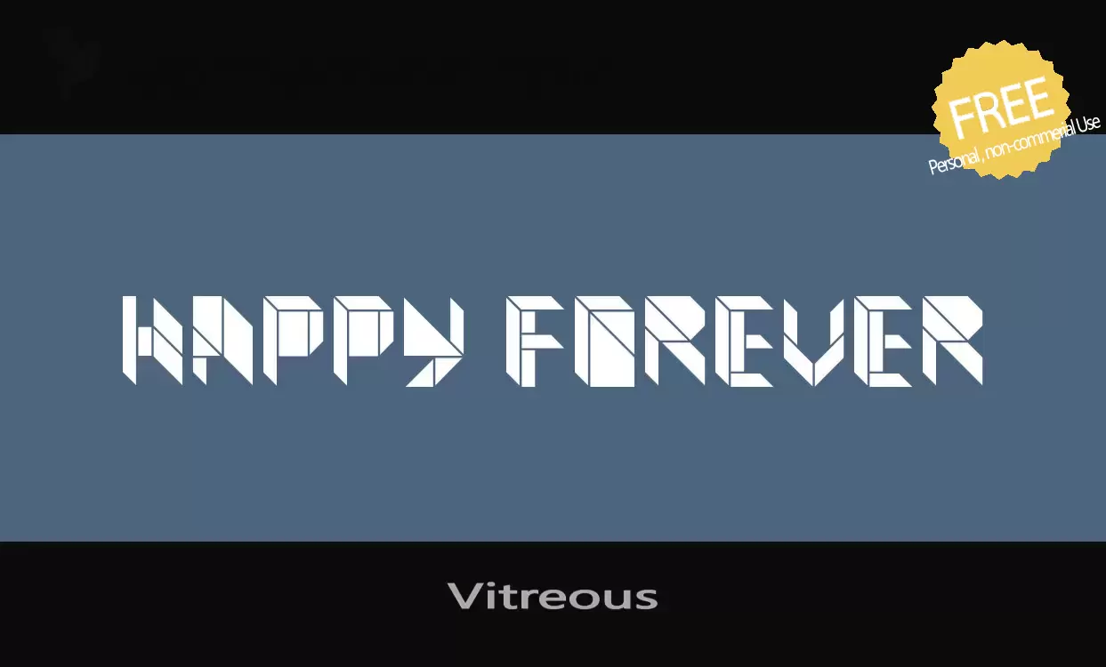 Font Sample of Vitreous