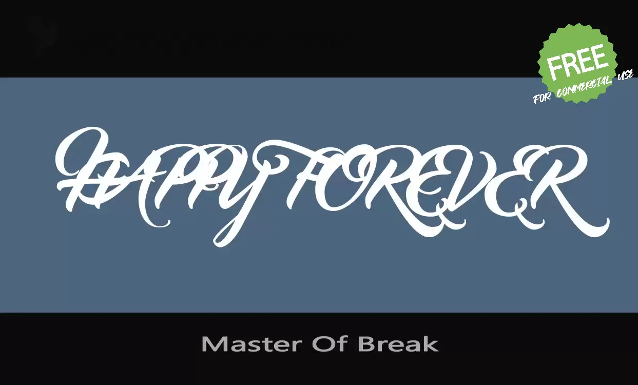 「Master Of Break」字体效果图