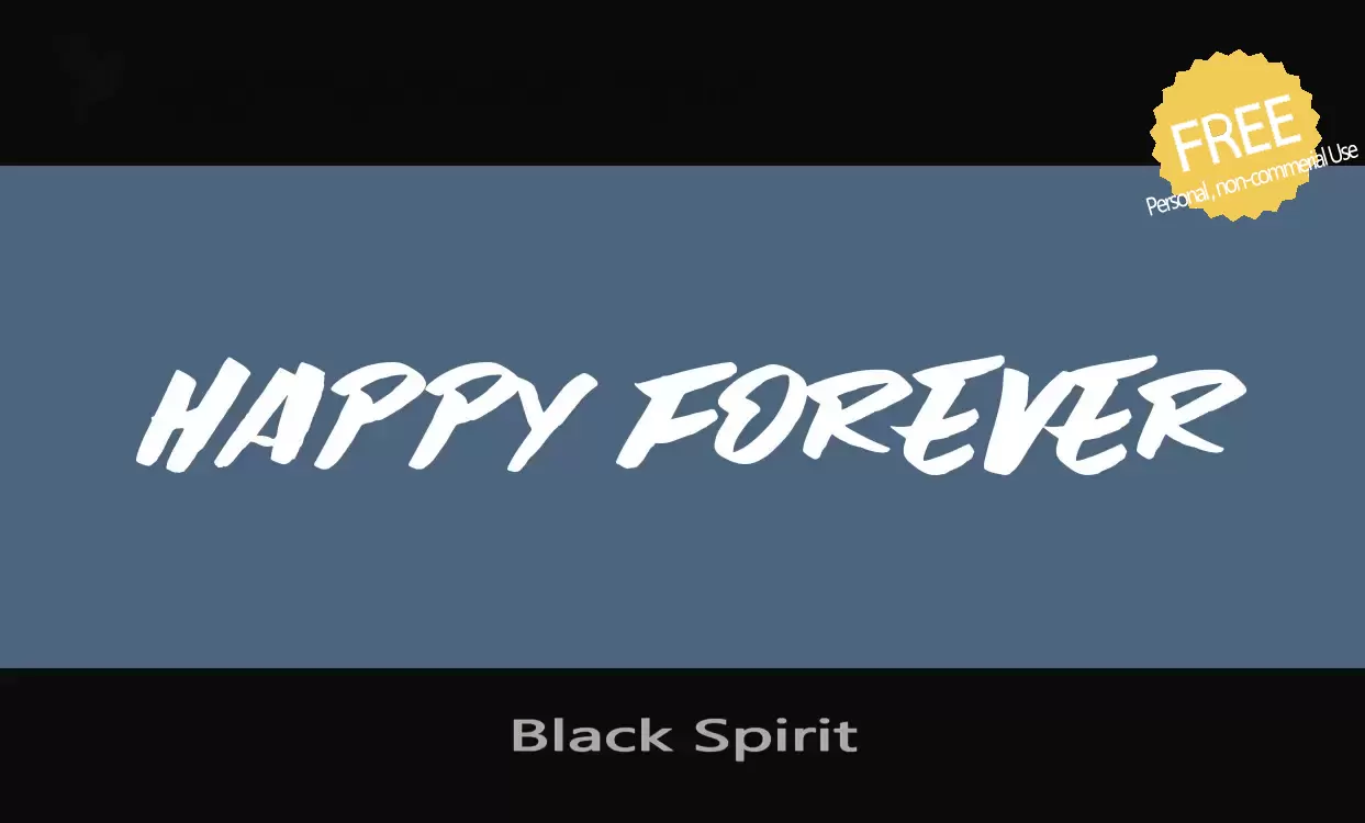 Font Sample of Black-Spirit