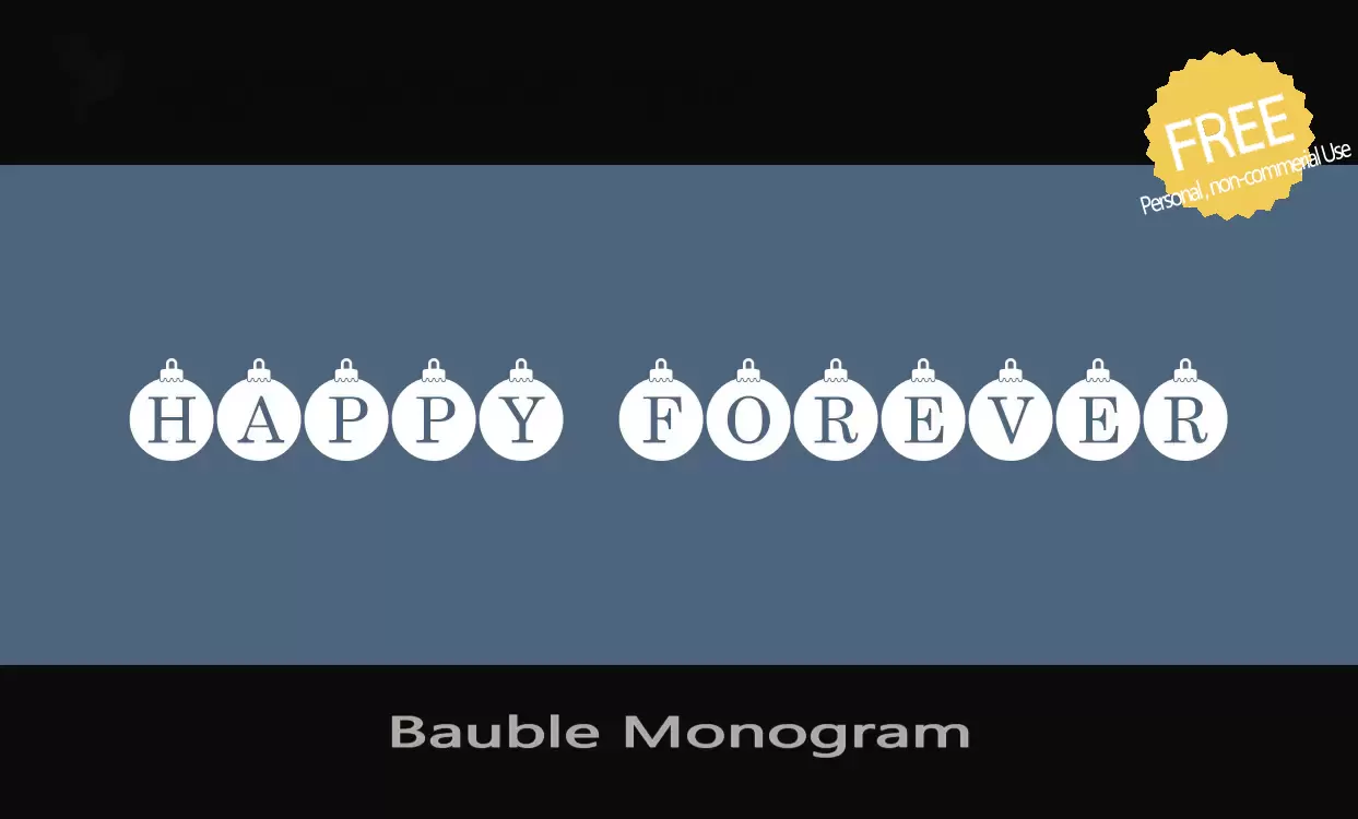 「Bauble-Monogram」字体效果图