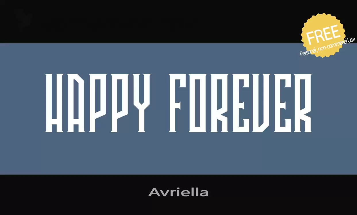 Font Sample of Avriella