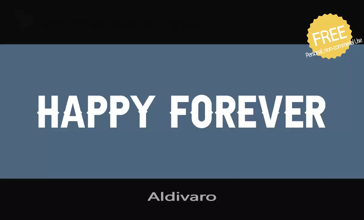 Font Sample of Aldivaro