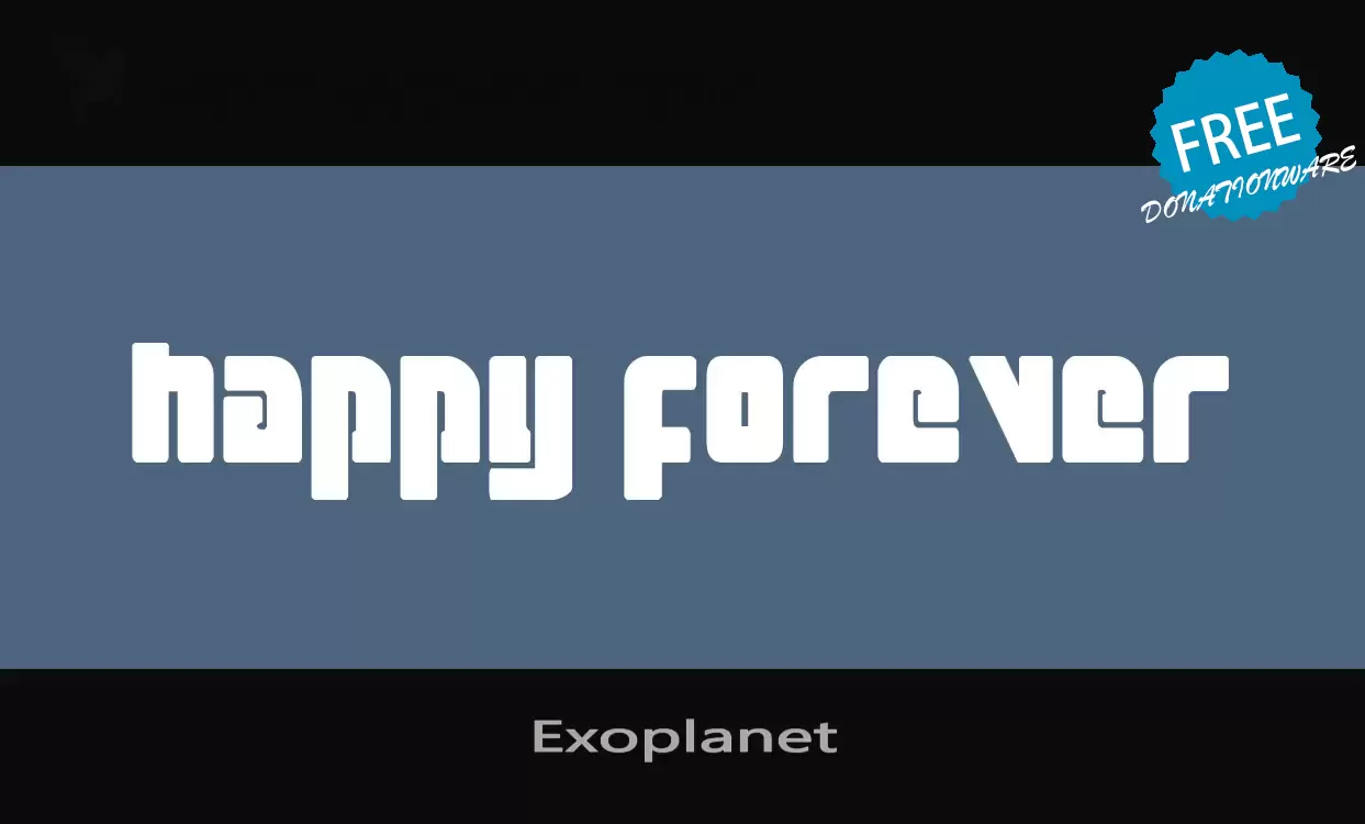 「Exoplanet」字体效果图