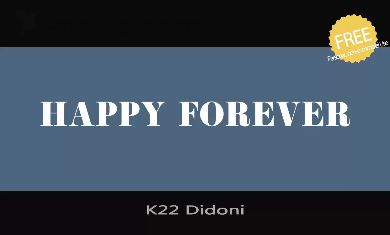 「K22-Didoni」字体效果图