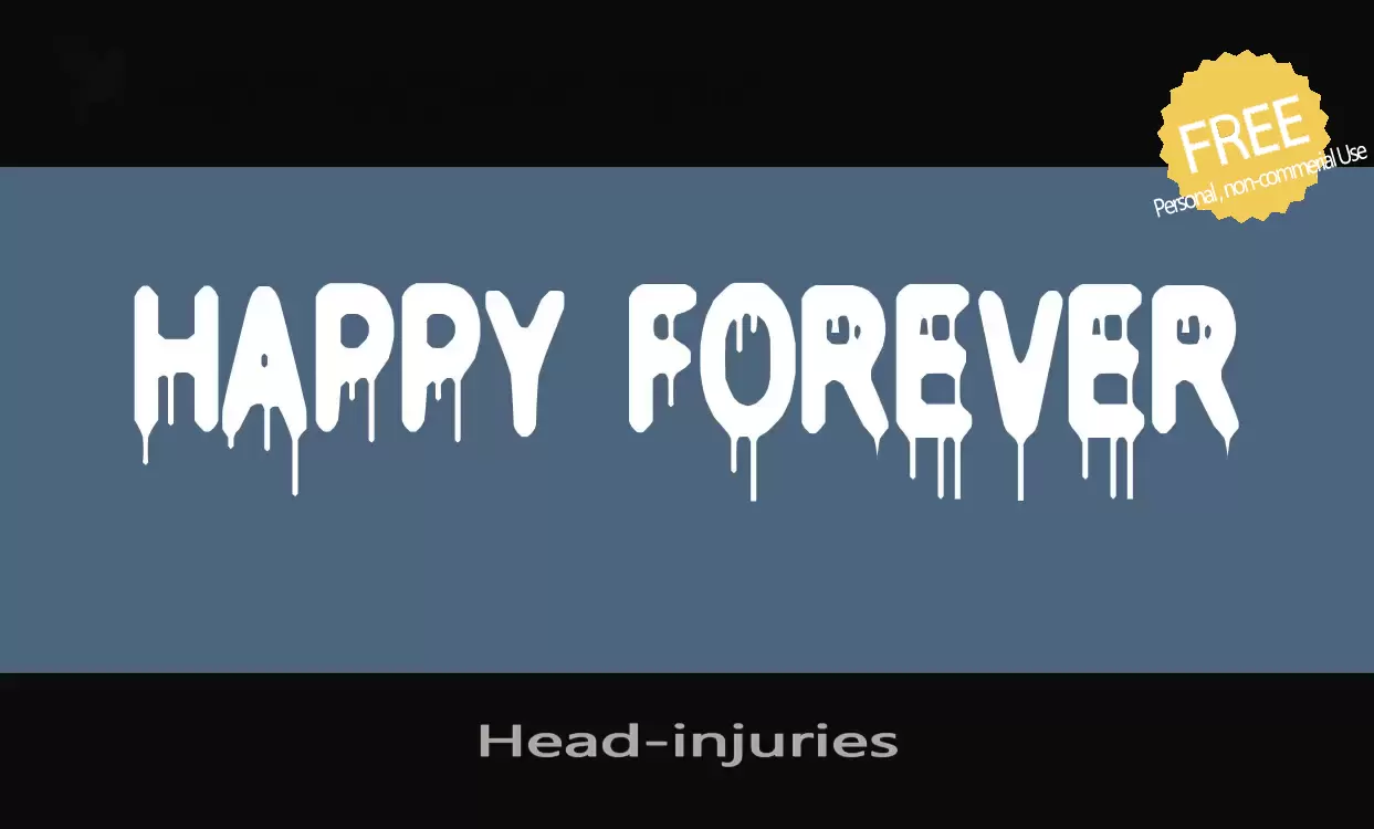 「Head-injuries」字体效果图