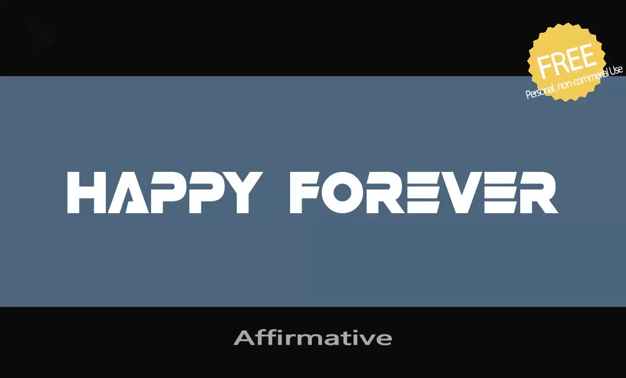 「Affirmative」字体效果图