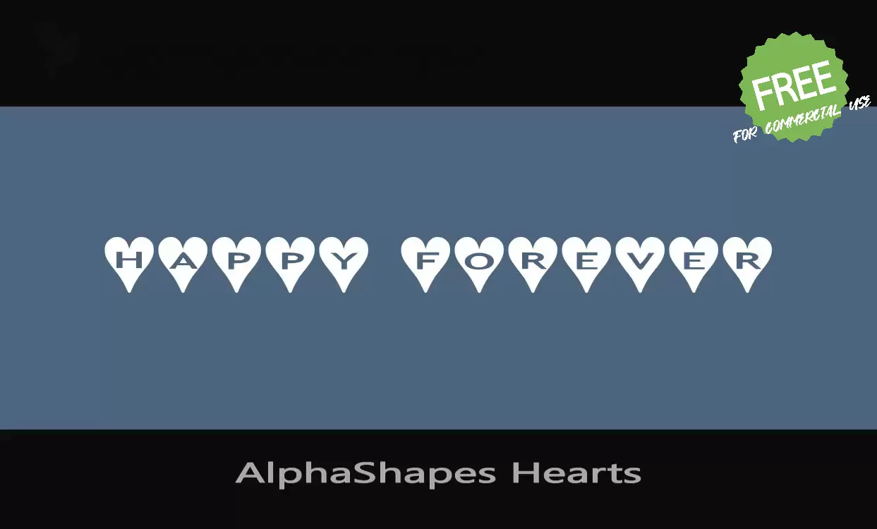 Font Sample of AlphaShapes-Hearts