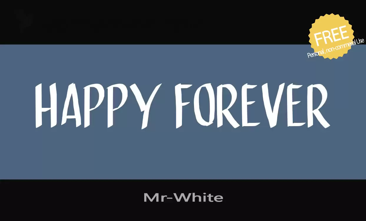 Font Sample of Mr-White