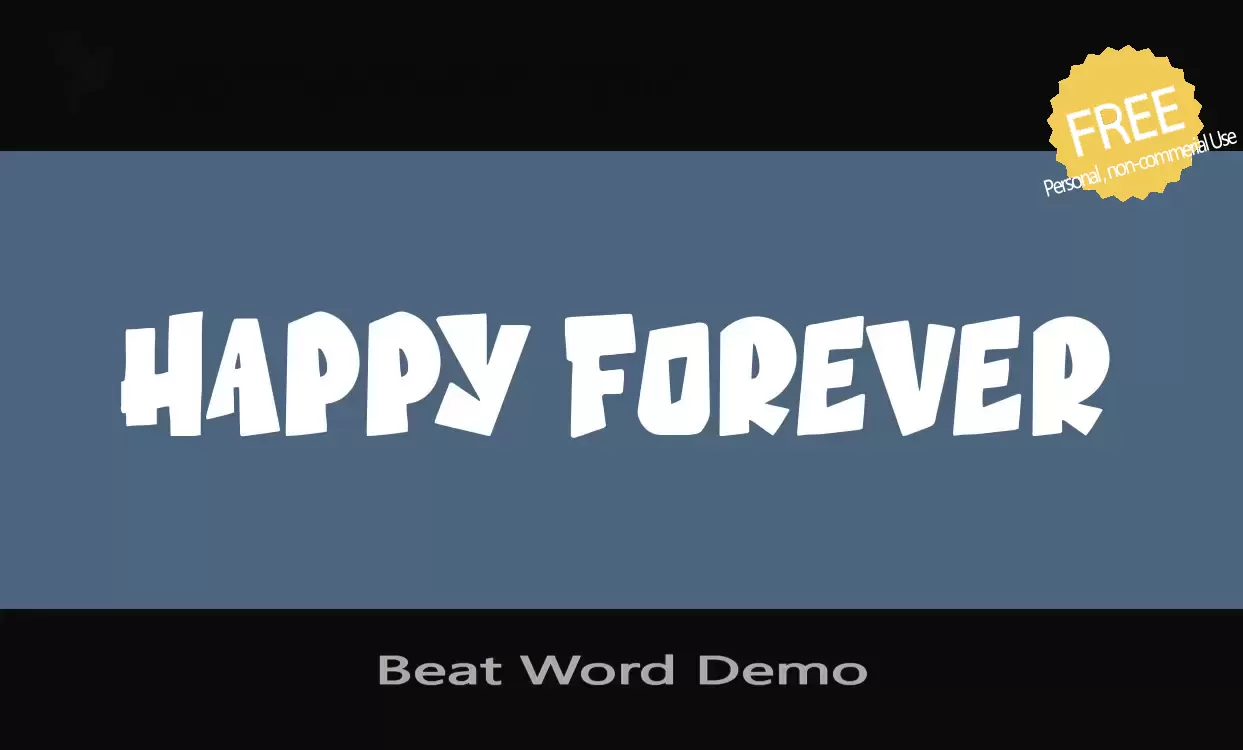 「Beat-Word-Demo」字体效果图