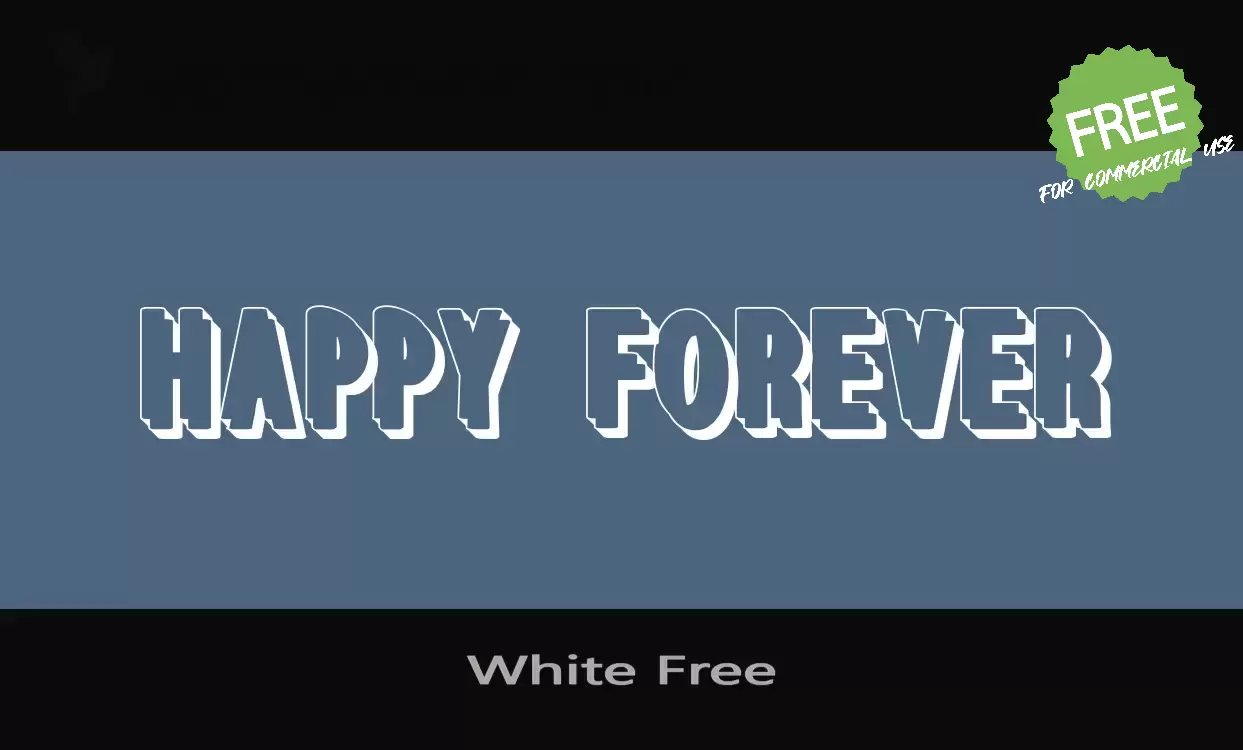 Font Sample of White-Free