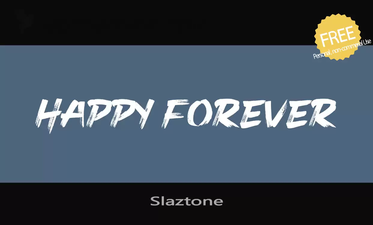 Font Sample of Slaztone