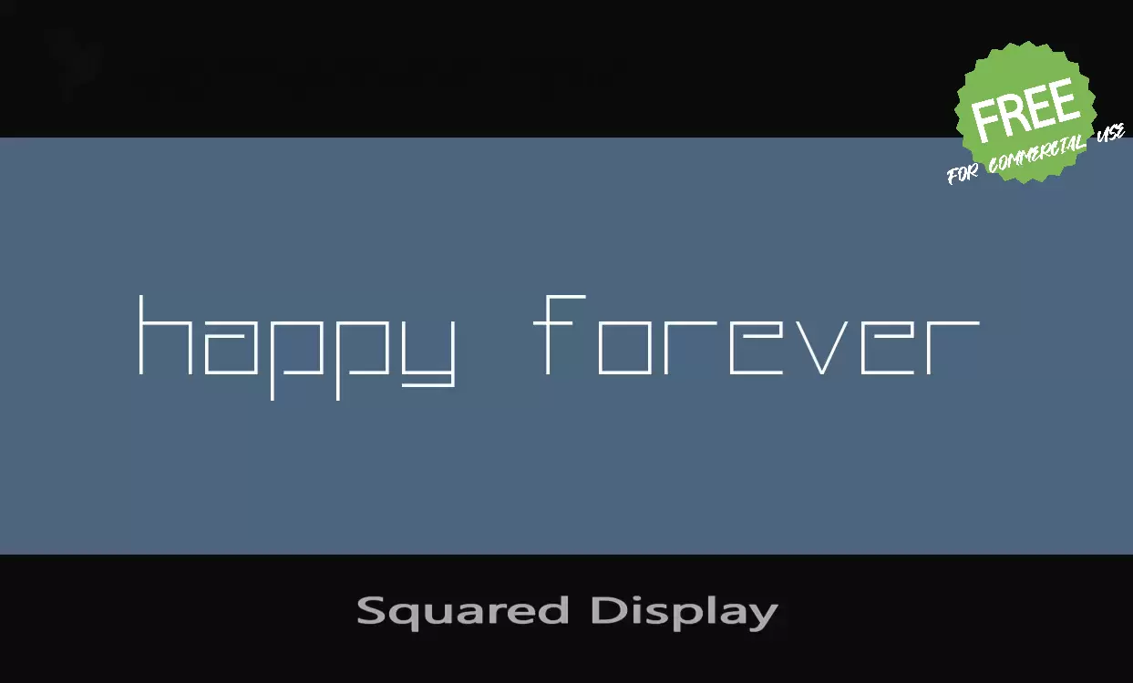 Sample of Squared Display