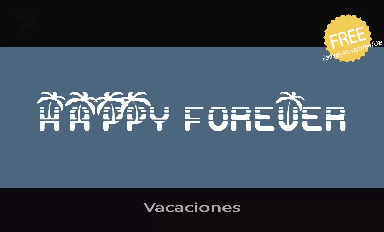 Font Sample of Vacaciones