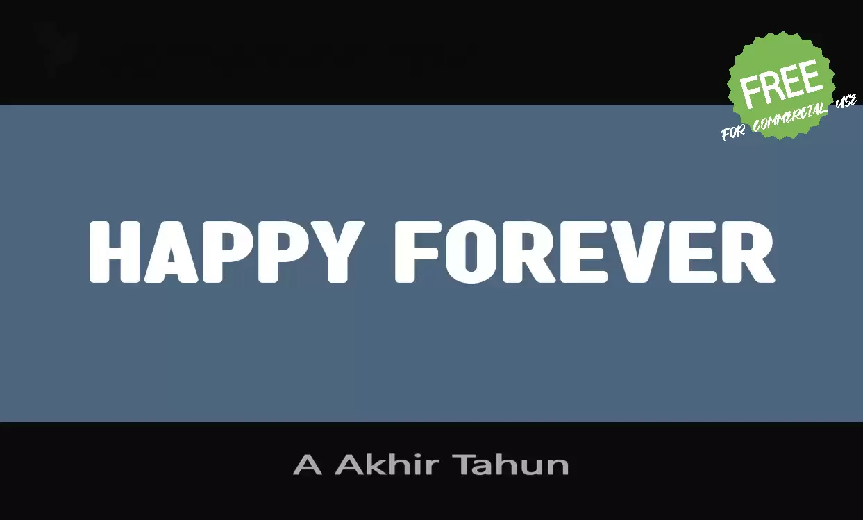 Font Sample of A-Akhir-Tahun