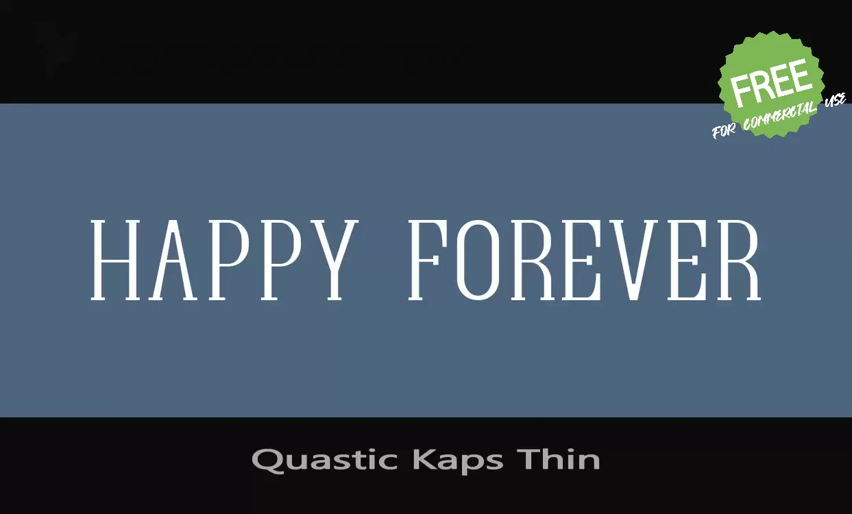 Font Sample of Quastic-Kaps-Thin