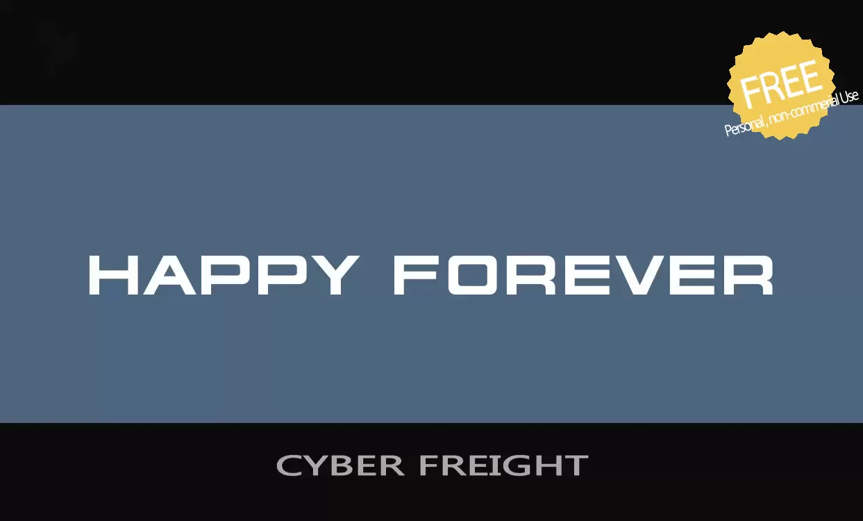 Font Sample of CYBER-FREIGHT