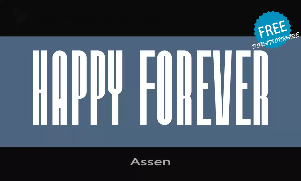 「Assen」字体效果图