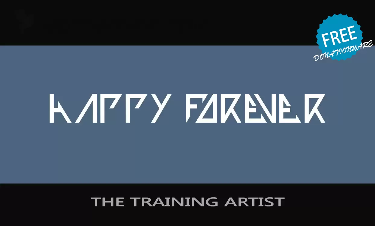 「THE-TRAINING-ARTIST」字体效果图