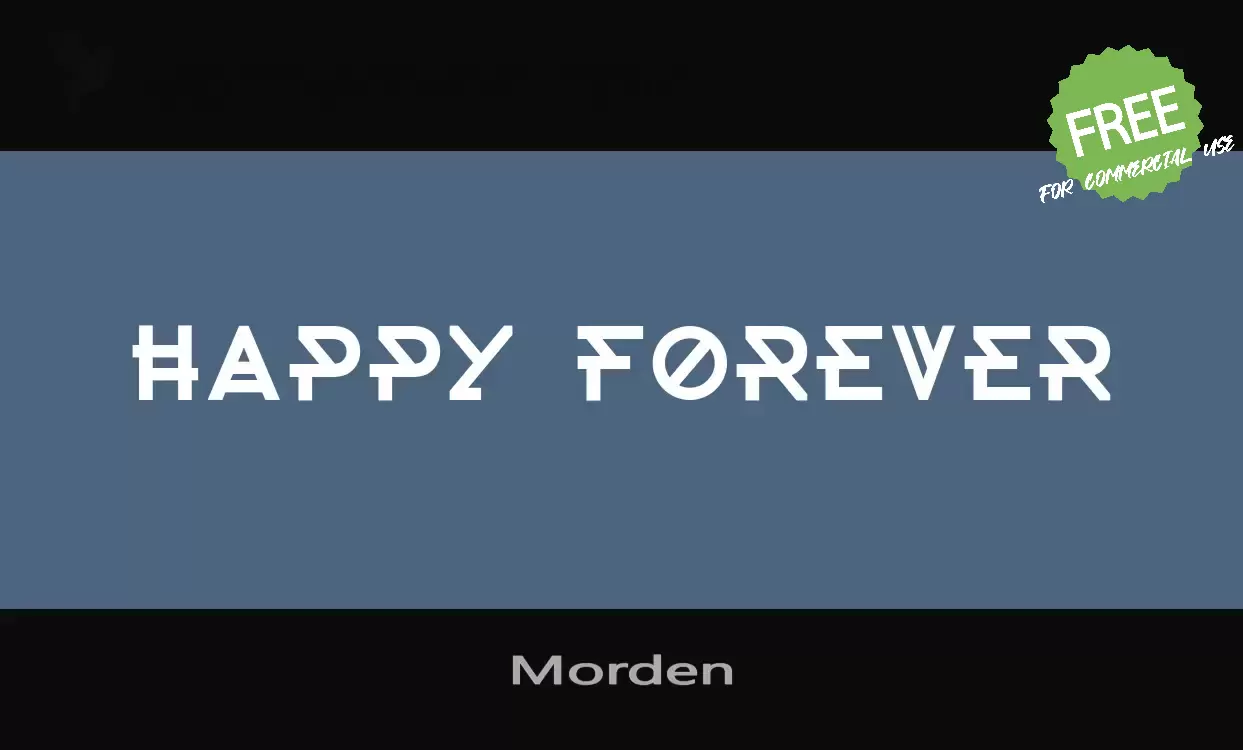 Font Sample of Morden