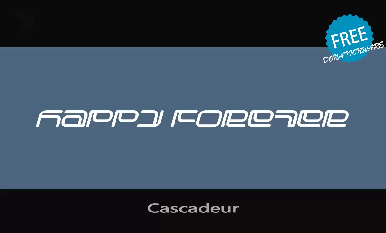 「Cascadeur」字体效果图