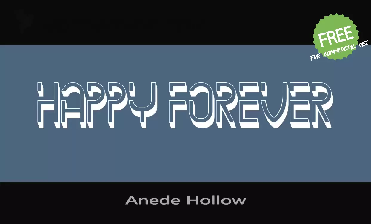 「Anede Hollow」字体效果图