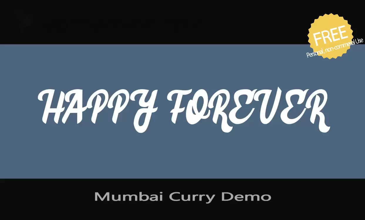 Font Sample of Mumbai-Curry-Demo