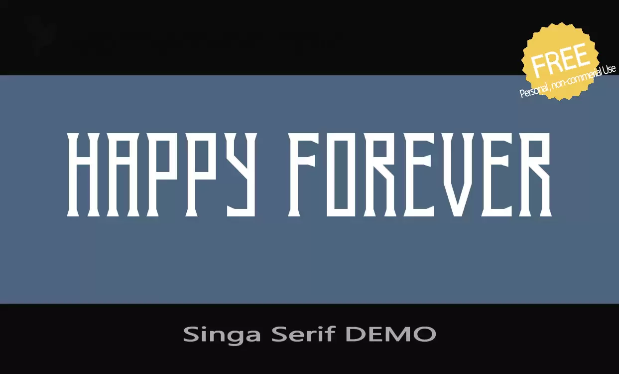 「Singa-Serif-DEMO」字体效果图