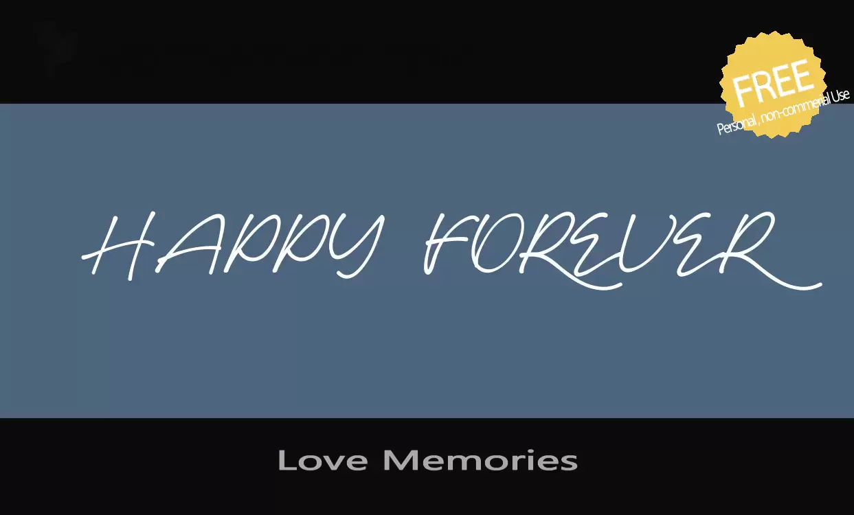 Font Sample of Love-Memories