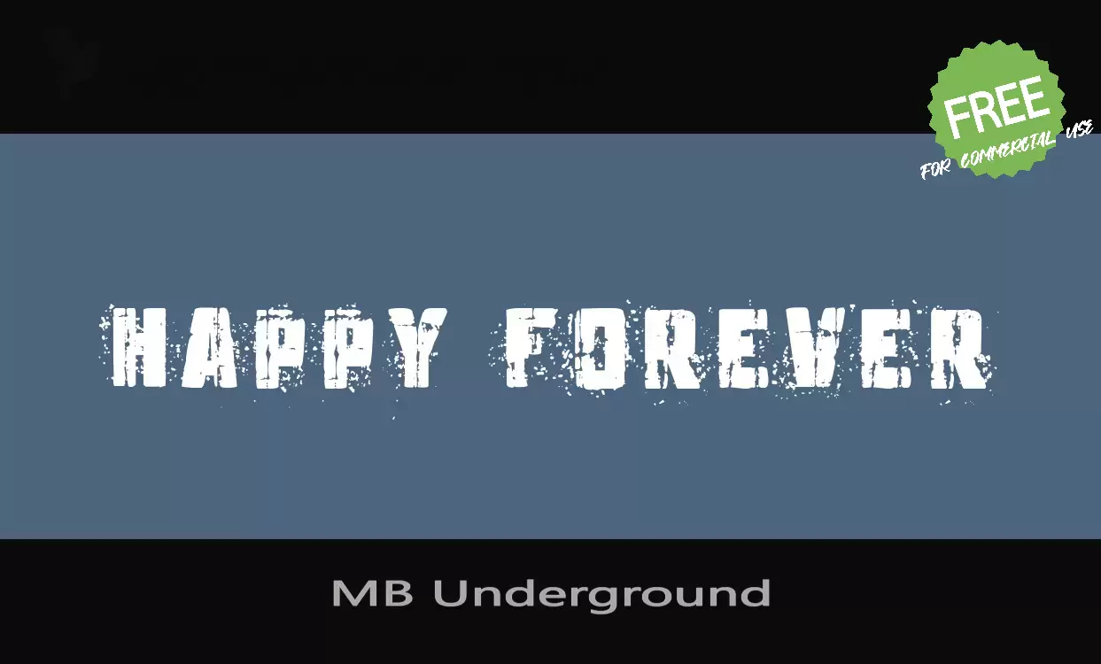 「MB Underground」字体效果图