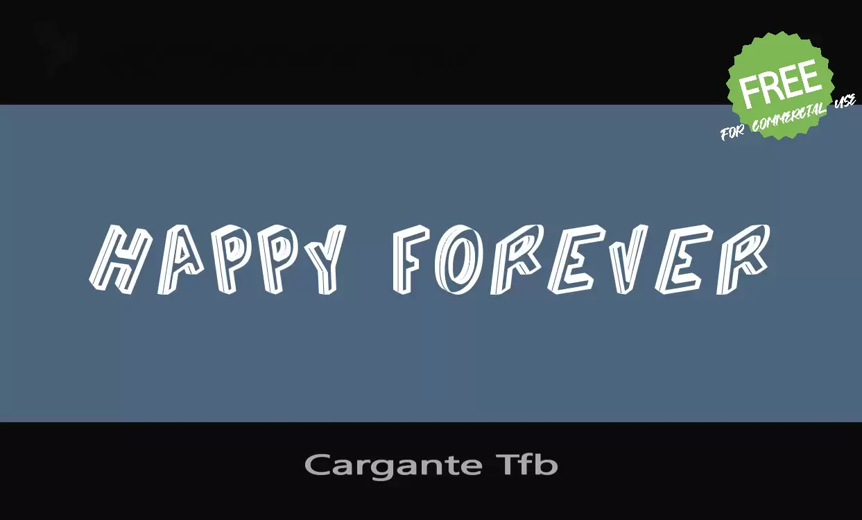 「Cargante-Tfb」字体效果图