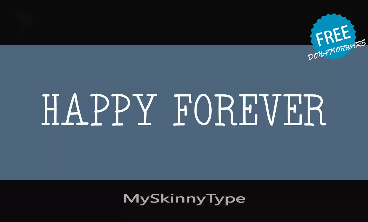 「MySkinnyType」字体效果图