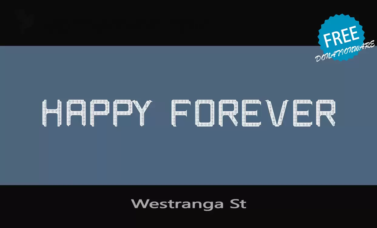 Font Sample of Westranga-St