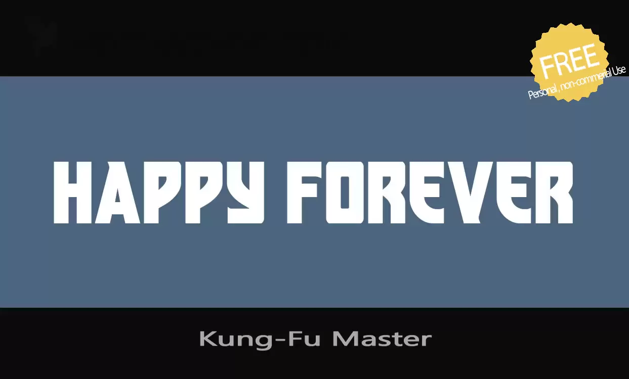 「Kung-Fu-Master」字体效果图