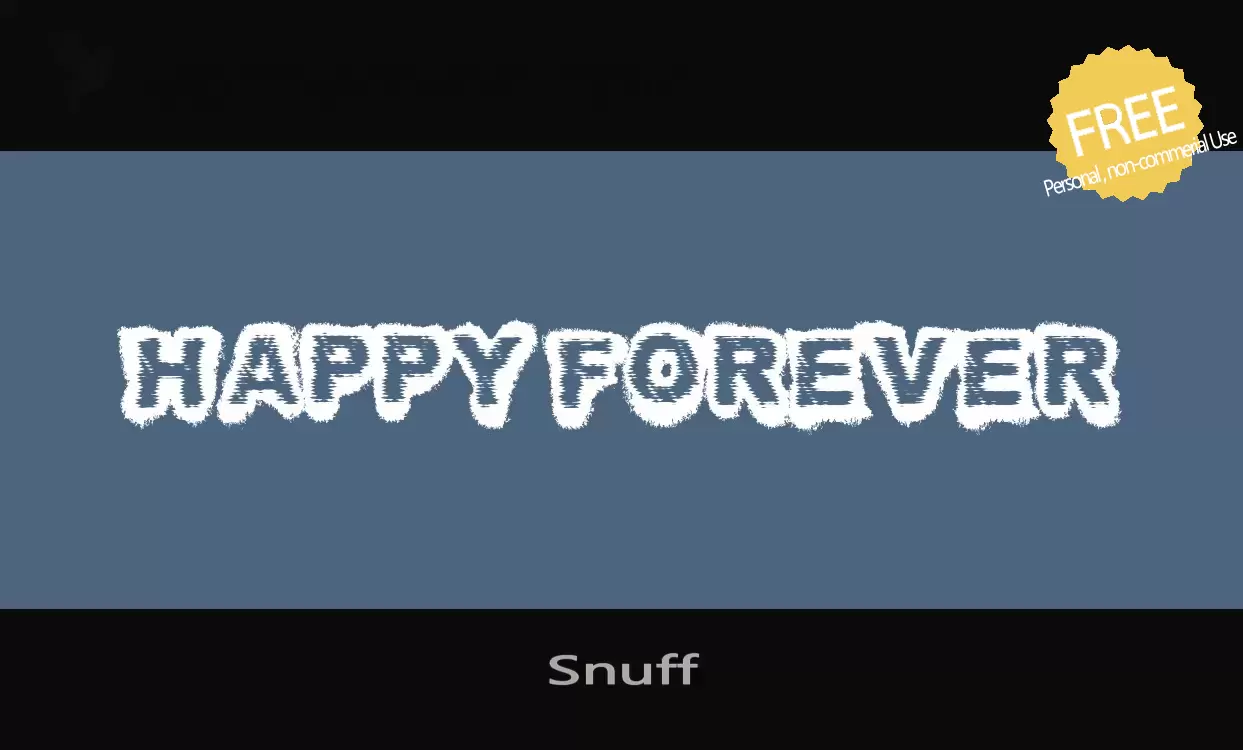 Font Sample of Snuff