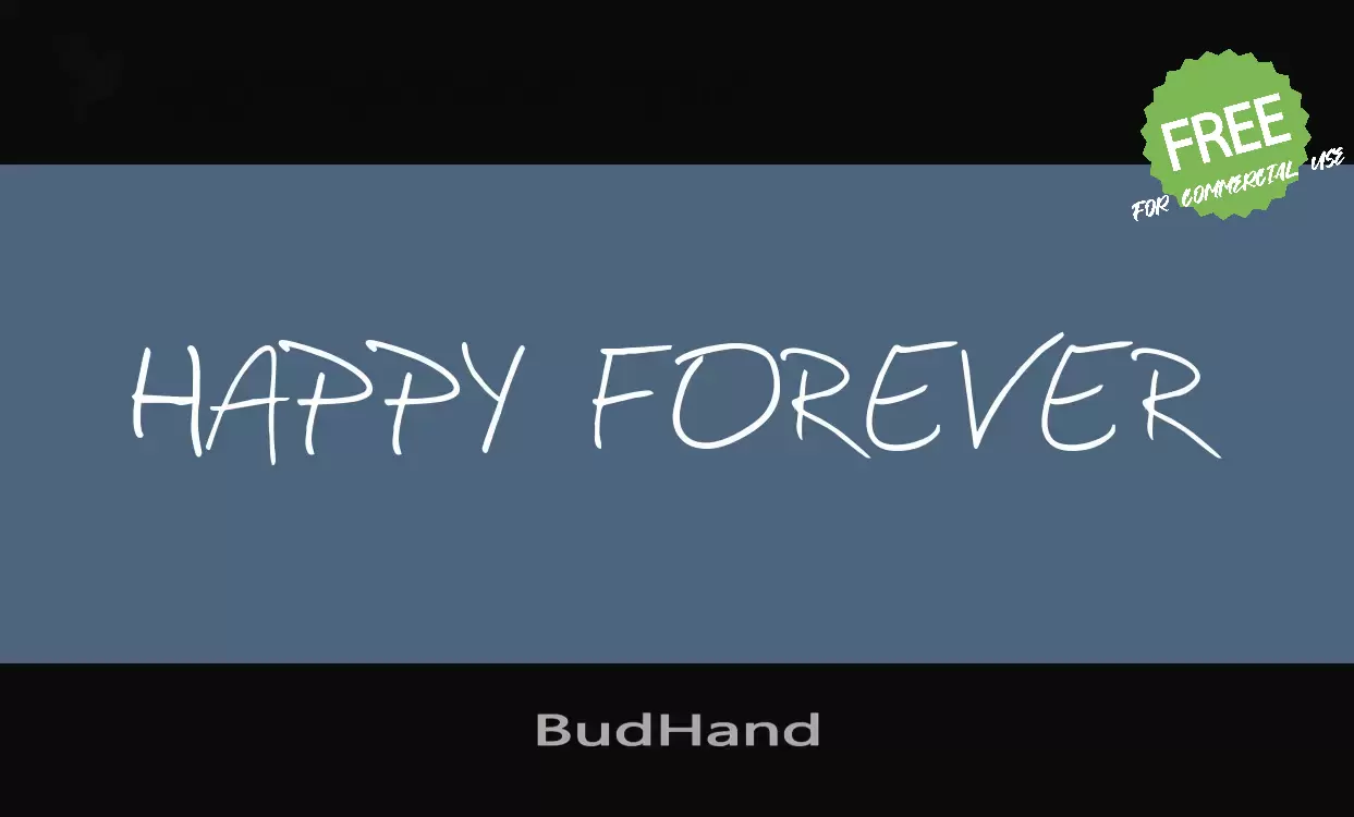 「BudHand」字体效果图