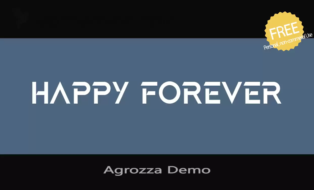 Font Sample of Agrozza-Demo