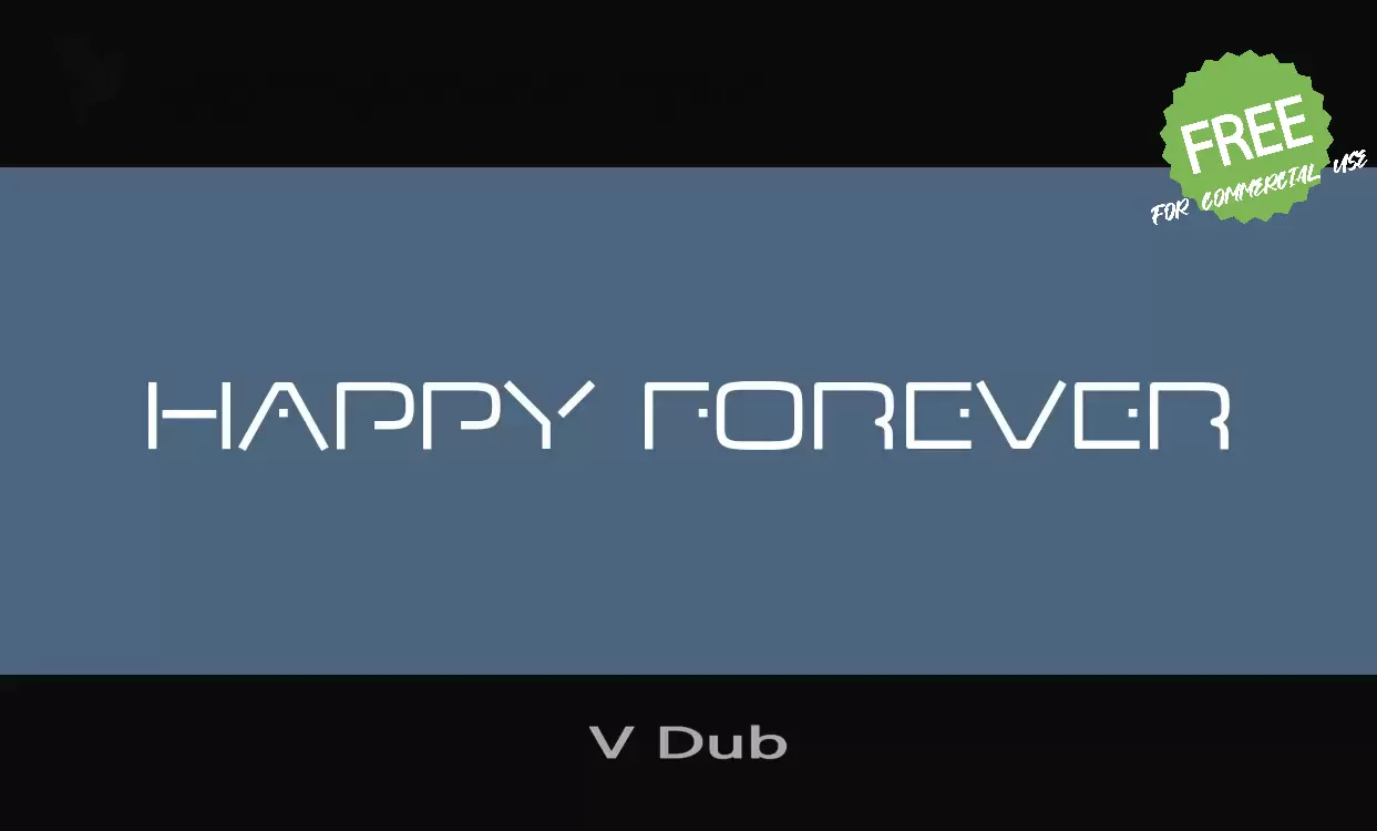 Font Sample of V-Dub