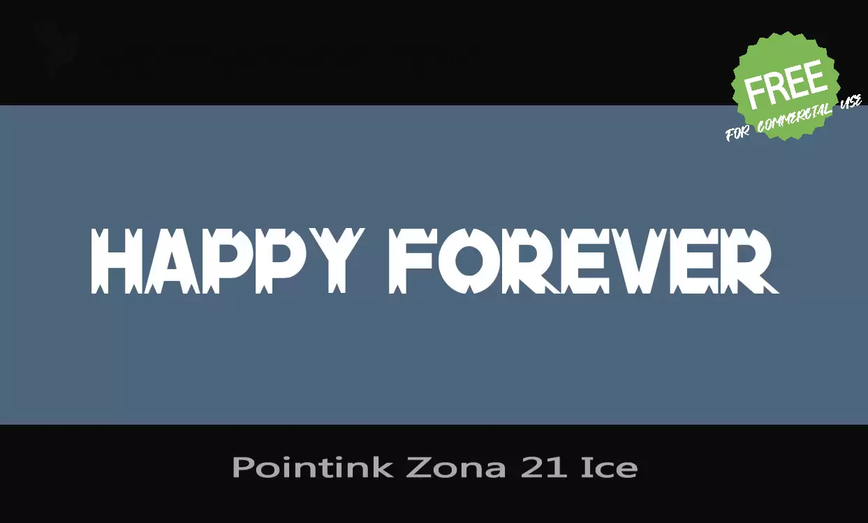 Font Sample of Pointink-Zona-21-Ice