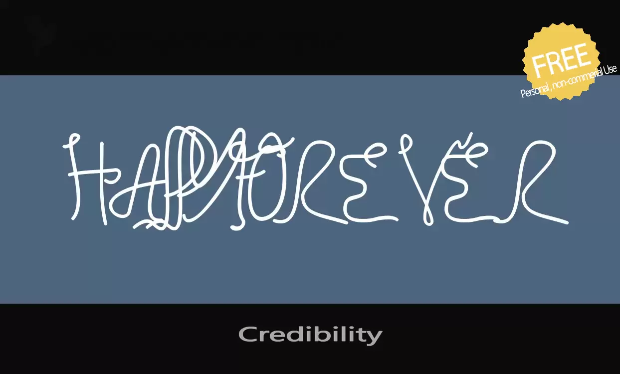 「Credibility」字体效果图