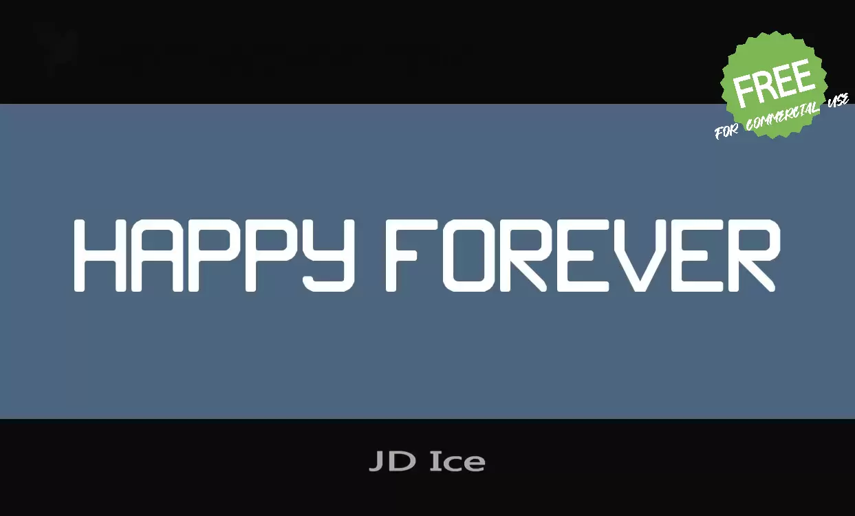 Font Sample of JD-Ice